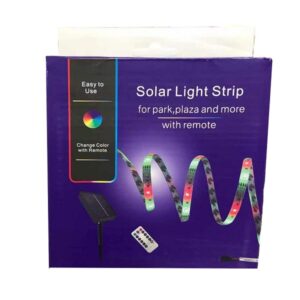Ηλιακή Ταινία LED Αδιάβροχη Τροφοδοσίας Μπαταρίας RGB Μήκους 5m και 30 LED ανά Μέτρο Σετ με Τηλεχειριστήριο και Τροφοδοτικό Τύπου SMD2835