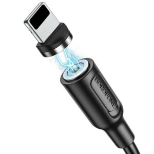 Borofone BX41 Magnetic USB to Lightning Cable Μαύρο 1m