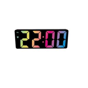Ψηφιακό ρολόι ξυπνητήρι, ημερομηνία, ώρα και θερμοκρασία με πολύχρωμη μεγάλη οθόνη Gaosiio DS-3806C Led Digital Clock