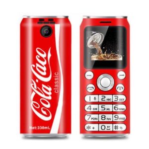 Χαριτωμένο μίνι κινητό τηλέφωνο τσέπης SATREND X8 1,0 ιντσών Cola Telefone MP3 Bluetooth Dialer Κόκκινο