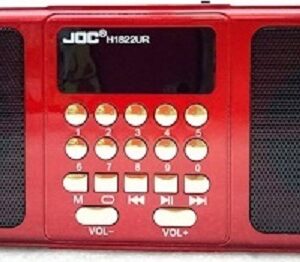Joc H1822BT Επιτραπέζιο Ραδιόφωνο Επαναφορτιζόμενο με USB Κόκκινο