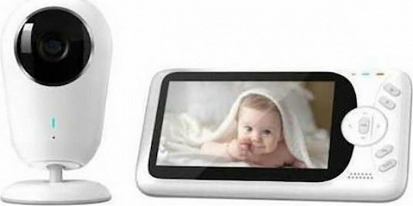 Ενδοεπικοινωνία Μωρού Ασύρματη με Κάμερα & Οθόνη 4.3" με Αμφίδρομη Επικοινωνία & Νανουρίσματα VB608