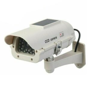 Ψεύτικη Κάμερα Παρακολούθησης Τύπου Bullet Ηλιακή Λευκή