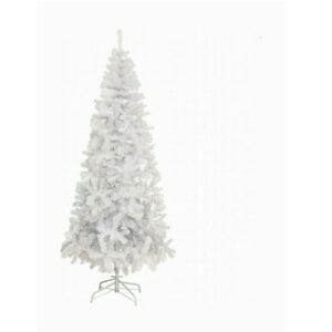 Χριστουγεννιάτικο Δέντρο Λευκό Slim 150εκ με Μεταλλική Βάση