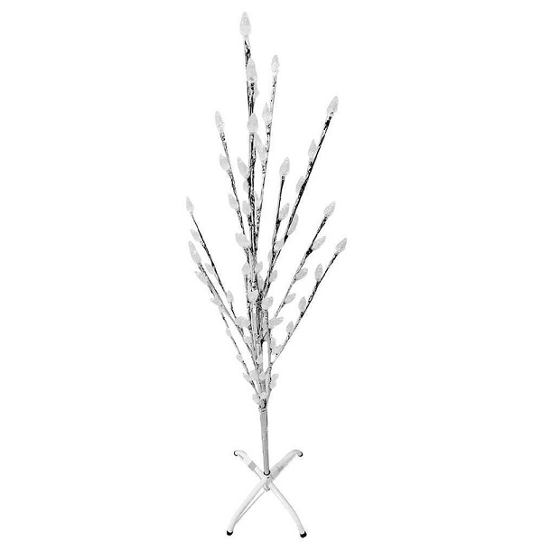 Δέντρο Διακοσμητικό Χριστουγεννιάτικο Φωτιζόμενο Φυσικής Όψης 120εκ. Λευκό