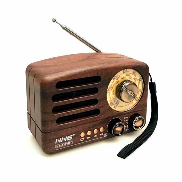 Ραδιόφωνο Επιτραπέζιο Επαναφορτιζόμενο με USB Καφέ NNS NS-3380BT