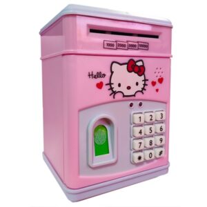Παιδικός Κουμπαράς Πλαστικός Hello Kitty Ροζ 13x13x19cm