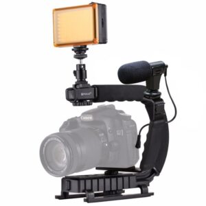 Σταθεροποιητής Κάμερας Χειρός με Φωτισμό LED Puluz PKT3013