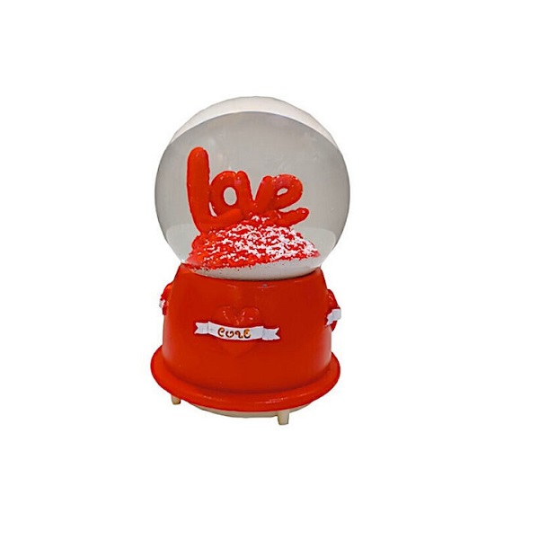 Χιονόμπαλα Love Κόκκινο 8x12cm